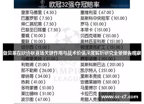 登贝莱在欧协联赛场关键作用与战术价值深度解析研究全景报告观察 登贝莱在欧协联赛场关键作用与战术价值深度解析研究全景报告观察